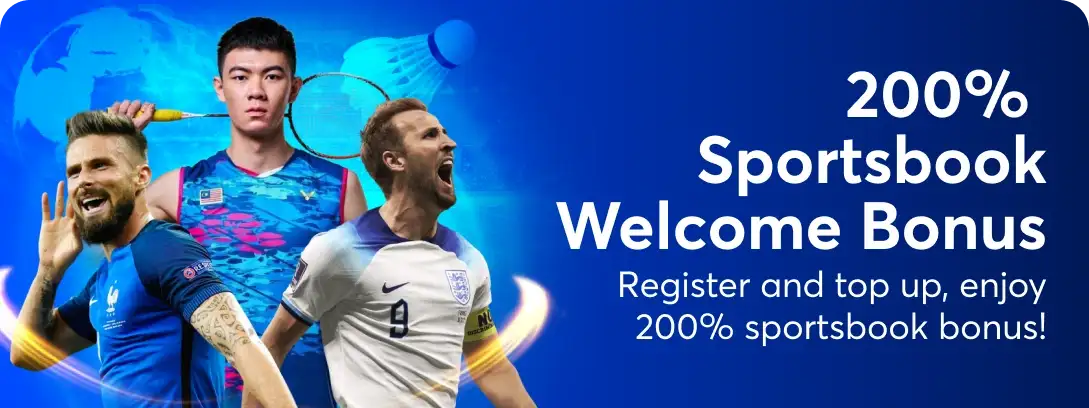 KK8 sportsbook 200% welcome bonus promotion